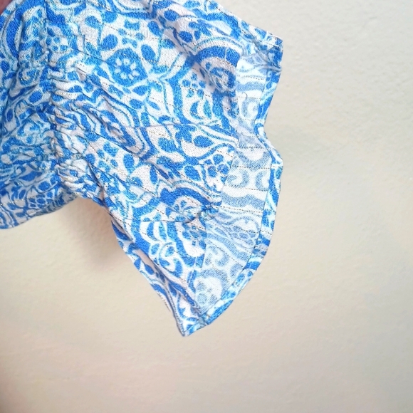 House of Harlow 1960  Floral Blue Tiered mini Dress size Medium - Picture 5 of 11